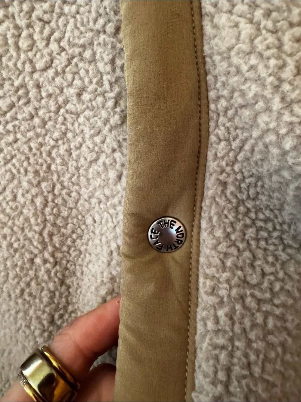 The North Face soft beige